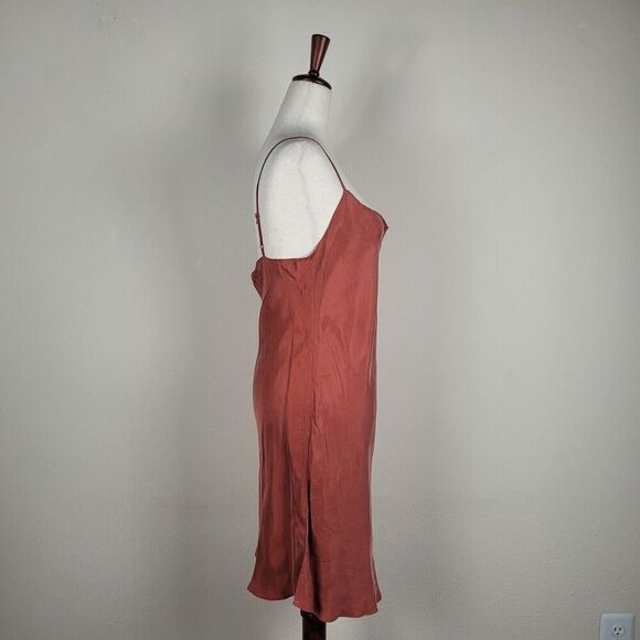 J. Crew Dress Womens 8 Orange Gwen Cupro Blend Mini Slip Wildfire Short BI679 - Picture 3 of 12